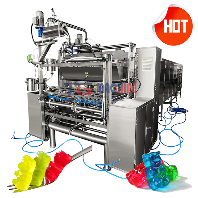 GD300Q Automatic vitamin gummy bear production line halal candy pouring machine