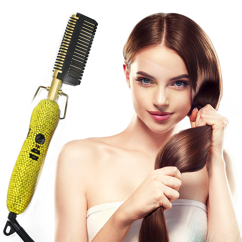 Bling Crystal Diamond плоский утюг 450 500 градусов Tempurature цифровые шоу керамическая расческа выпрямитель для волос