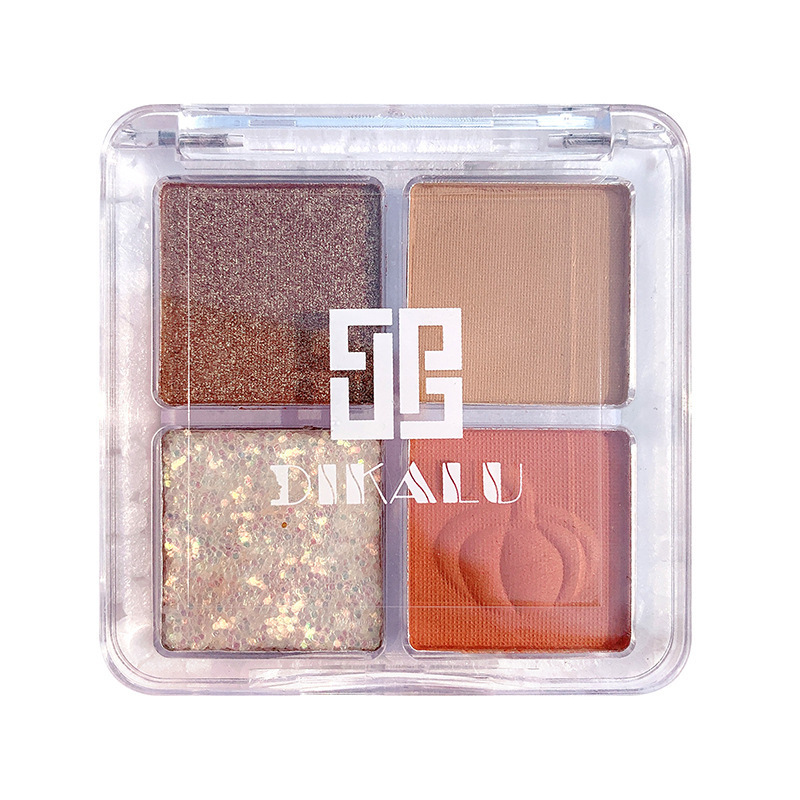 Four-color Eyeshadow Matte Make-up And Conformity Earth Color Four Square Grid Pearlescent Eyeshadow Palette