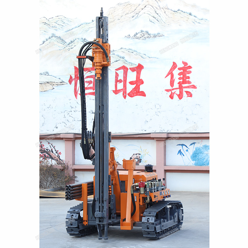 Mini type crawler drill equipment integrated blasting hole drilling rigs hydraulic DTH drill rig with air compressor