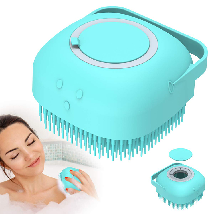 Wholesale Ultra Soft Texture Eco Friendly Silicone Shower Bath Exfoliating Body Scrub Brush With Soap Dispenser