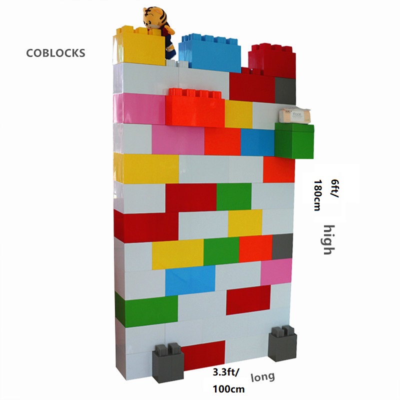 Wholesale large size plastic abs building blocks bricks plastic wall blocks for wall/partition construction