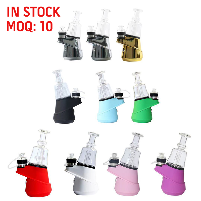 In Stock 13 Colors 2600mAh Ceramic Pot Smart Portable 3 Heating Bowls Concentrate Dry Herb Vaporizer With Glass Breather Valve