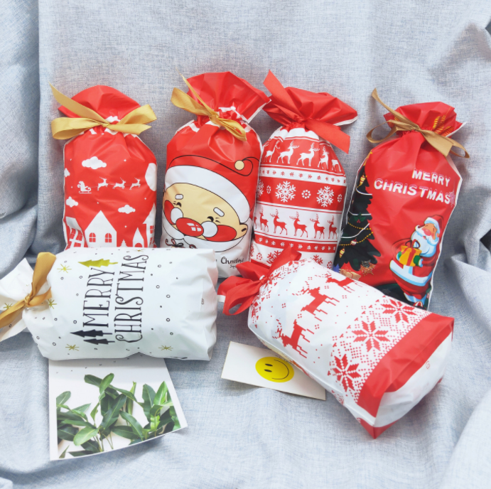 Christmas Gift Bags Santa Claus Xmas Tree Packing Bags Happy New Year 2020 Christmas Candy Bags