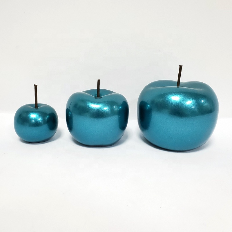 Factory price Christmas decorative golden red porcelain apple