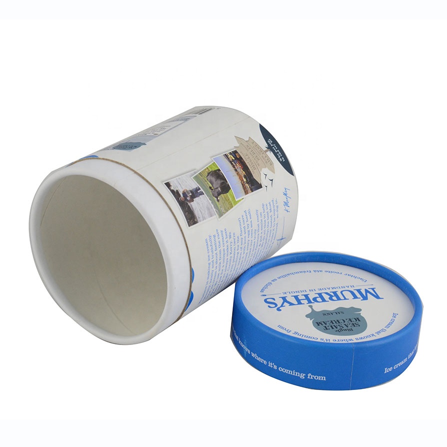 Круглая картонная упаковочная коробка для чая, специй, пищевых продуктов для домашних животных, упаковка для еды и напитков, гофрированная бумага, размер под заказ