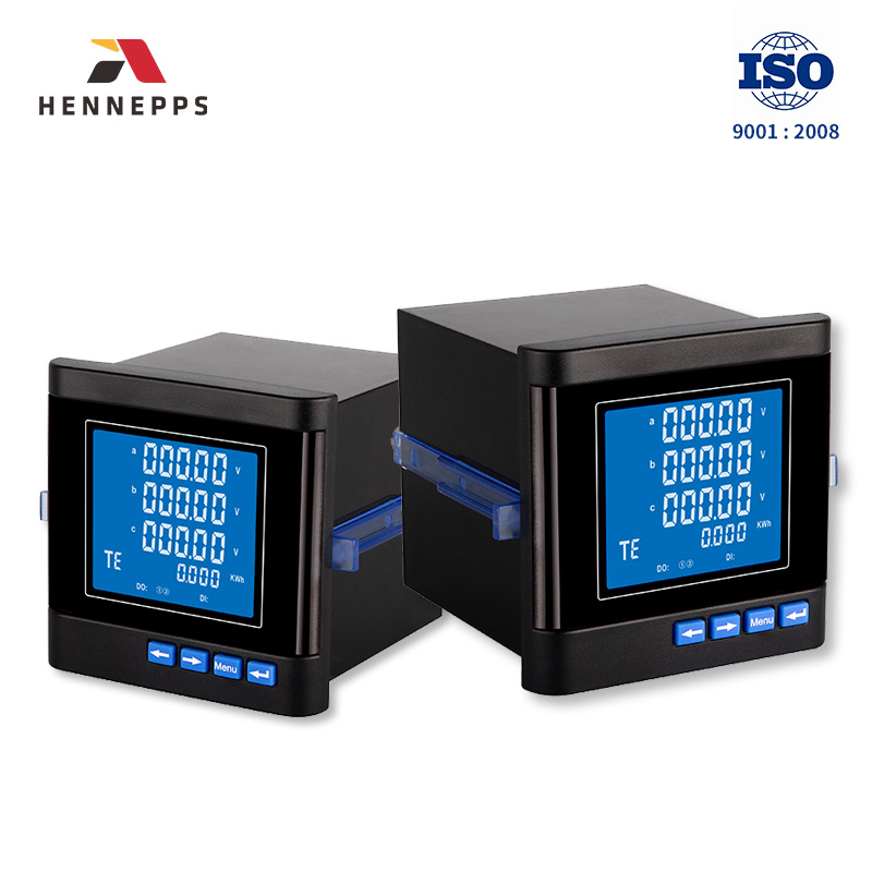 Hennepps LCD display Three Phase Intelligent Digital Meter Multi-function Digital Panel Meter Smart Power Meter Energy Meter