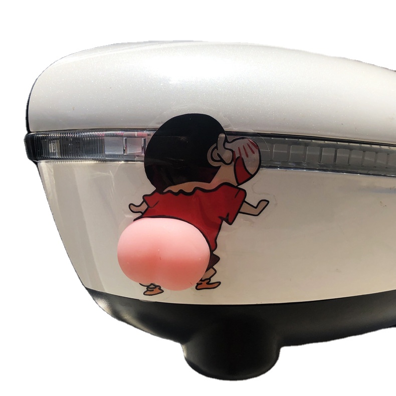 3D Butt car crash sticker Prevent any noise from collisions Cute Cartoon Butt Bumper Sticker