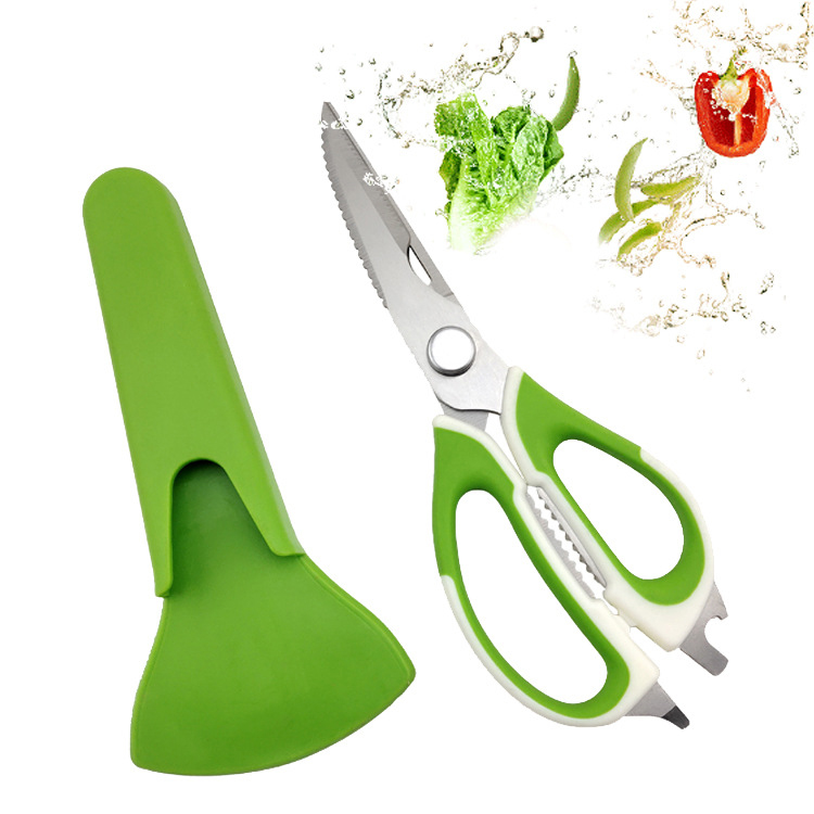 Multi-function kitchen scissor fridge magnet Shear Kitchen scissor with magnetic cover Separable kitchen scissors