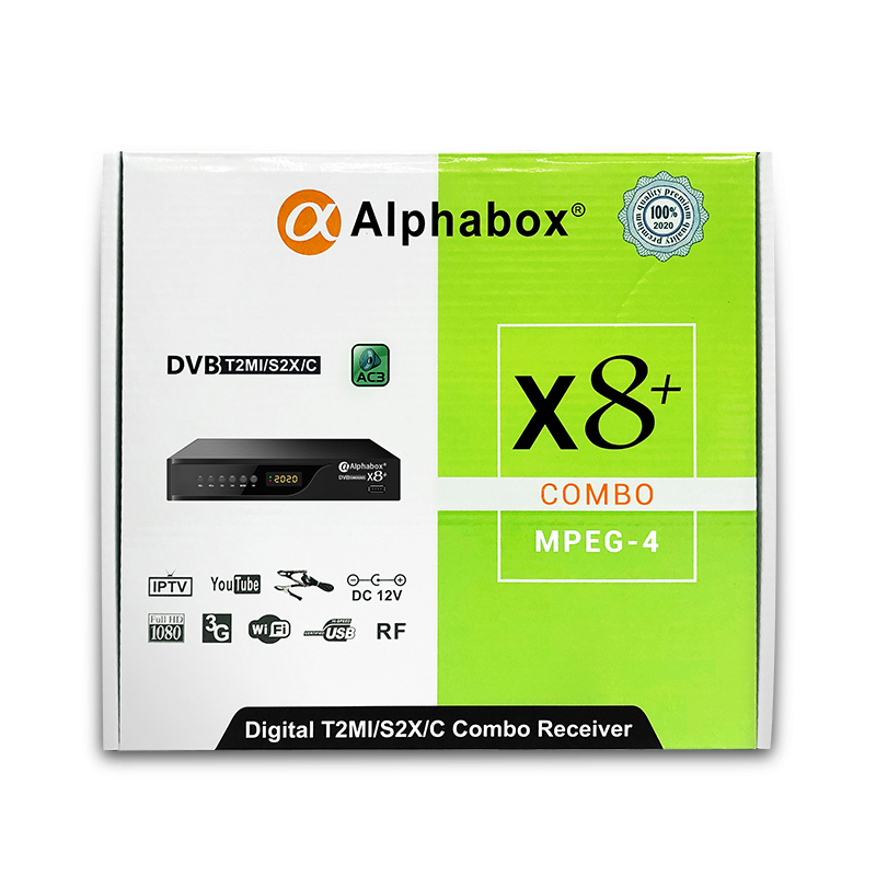 Alphabox X8 + поставка с фабрики цифровой ТВ конвертер приемник DVB T2 S2 комбо ТВ deocder высокой четкости ТВ Декодер каналов кабельного телевидения