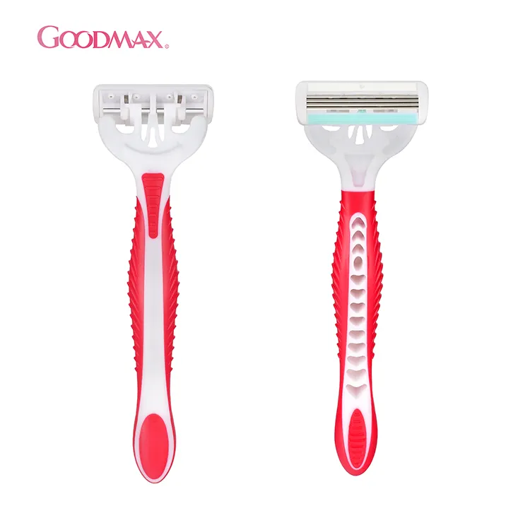 GoodMax Wholesale Personal Care Body Underarm Razors Shaving Women 4 Blades Disposable Straight Razor