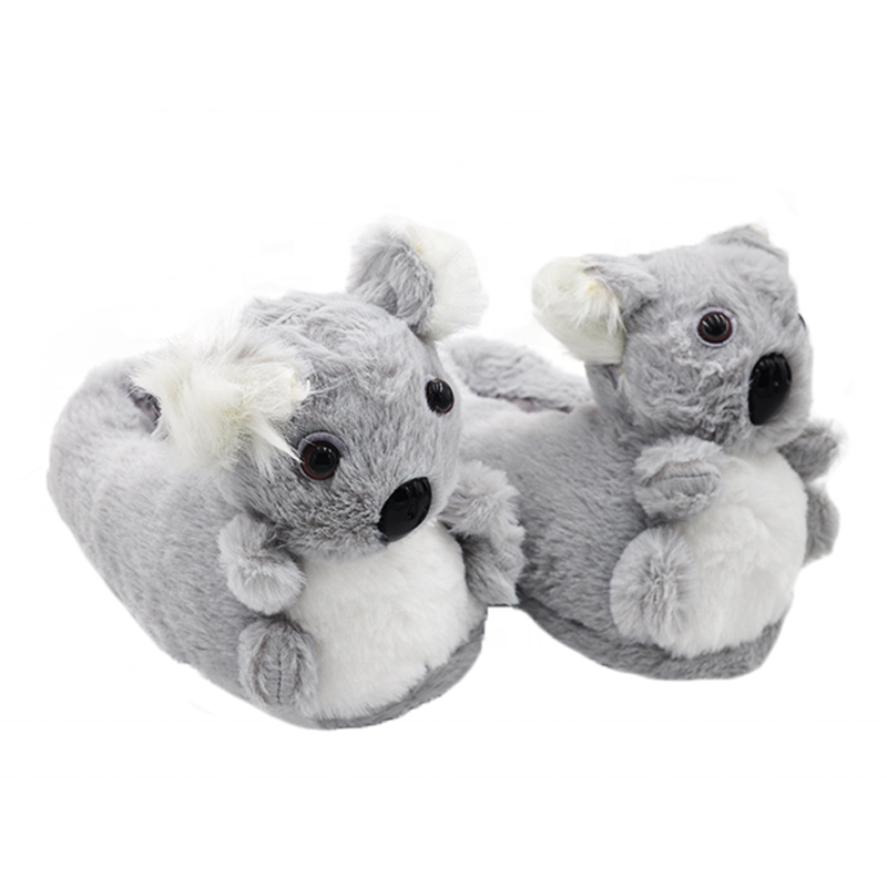 Новое поступление; Милая детская обувь в стиле аниме; Цвет серый; koala bear room hotel; Детские Тапочки