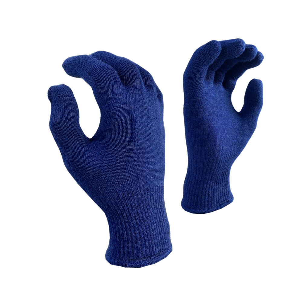 OEM Factory Black Merino Wool Custom Logo Touchscreen Warm Gloves For Men