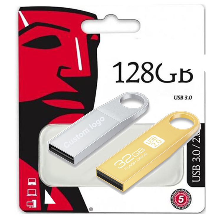 Customized logo promotion gift brand flash drive Cheap USB 3.0 Metal Pendrive flash drive 8gb 16gb 32gb 64gb 128gb for kingston