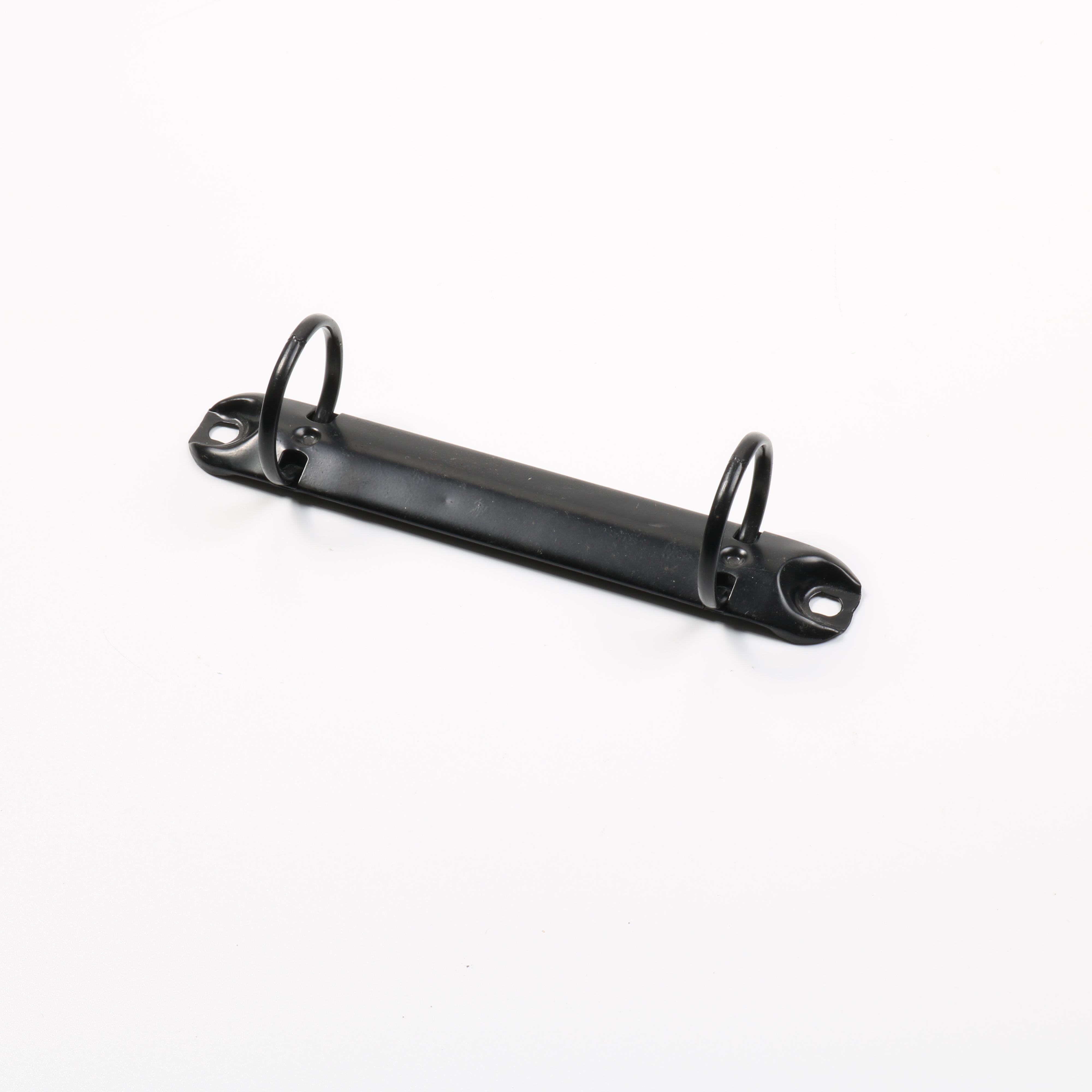Easy open R shape stationery clip/metal clip 2 ring mechanism with black color