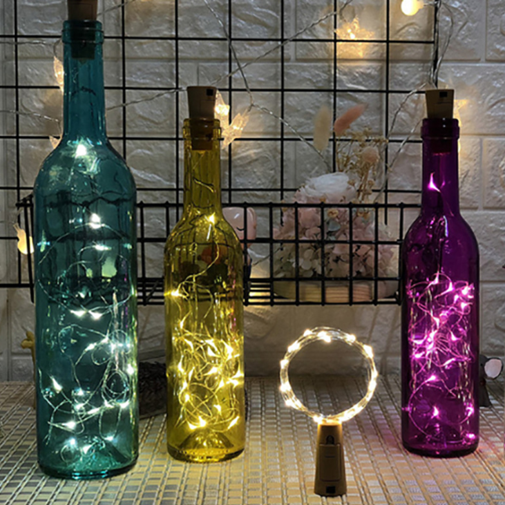 Hot Sale Water Bottle LED String Light Decoration Fairy LED Copper Wire Cork Shape String Light