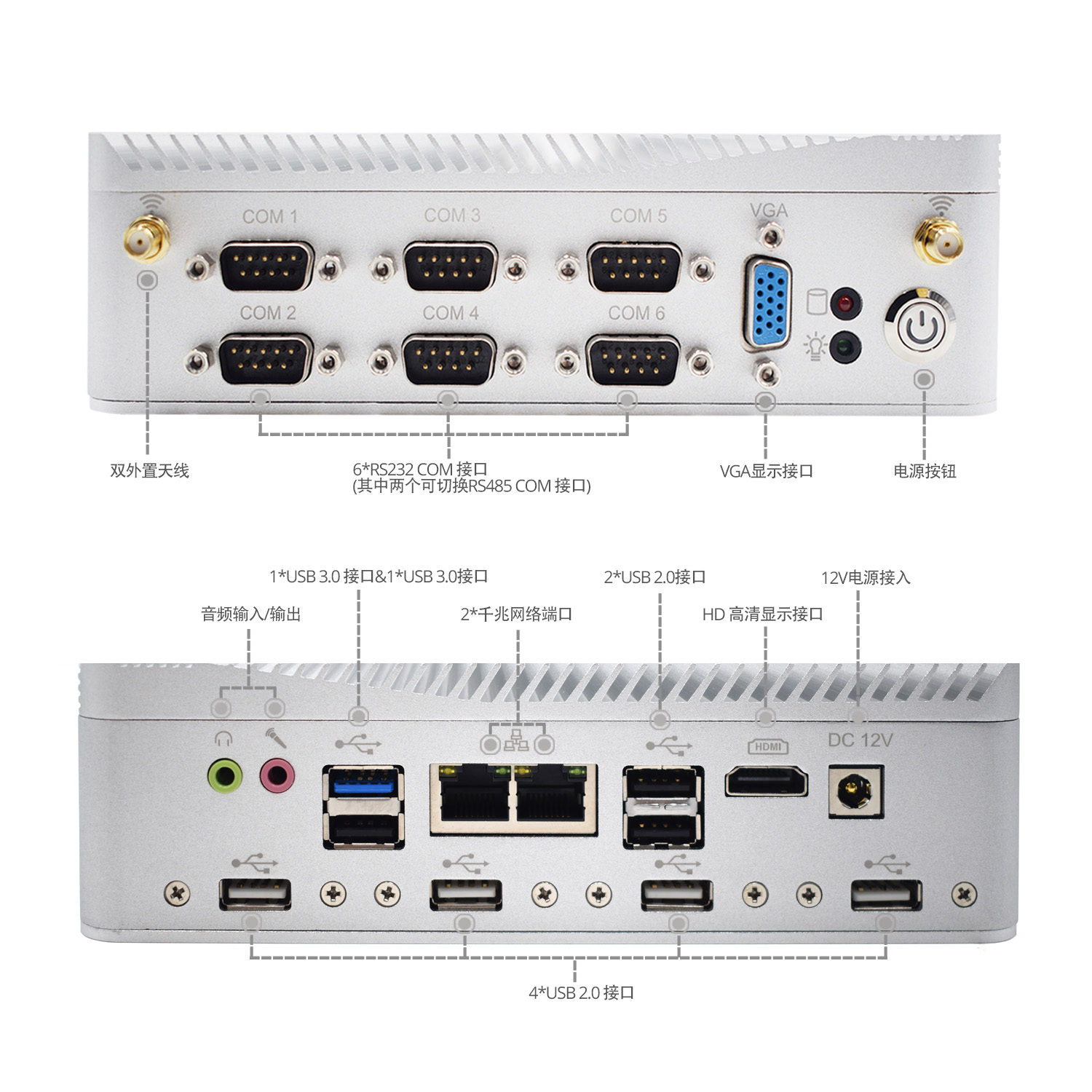 Intel Celeron J900 двойной NIC тонкий клиентский ПК для промышленного назначения
