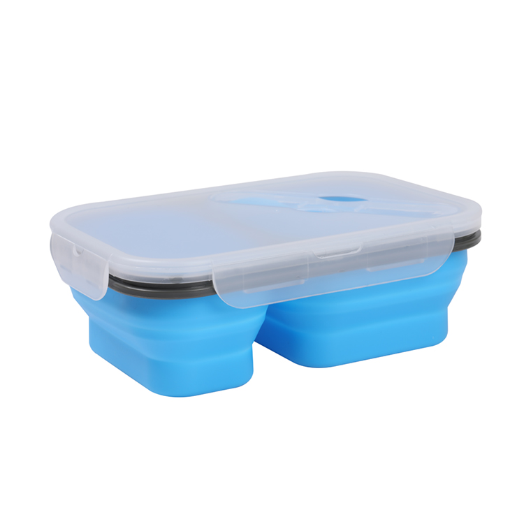 Hot Sale Portable Silicone Food Storage Container Silicone Folding Lunch Box