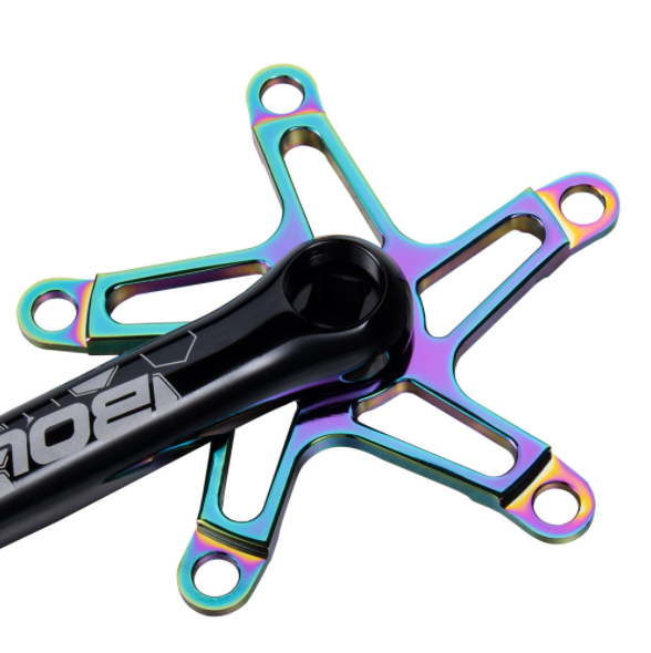 Kafeidi folding bike crank small cloth modified square hole crank five claw 130BCD positive and negative gear plate single disc