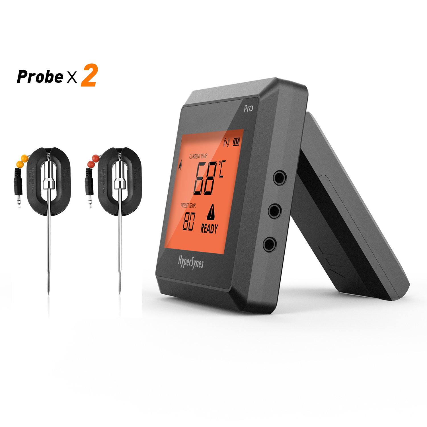 Цифровой термометр Pro-03 с Bluetooth и Wi-Fi, измеритель температуры для приготовления мяса на гриле, с несколькими щупами из нержавеющей стали