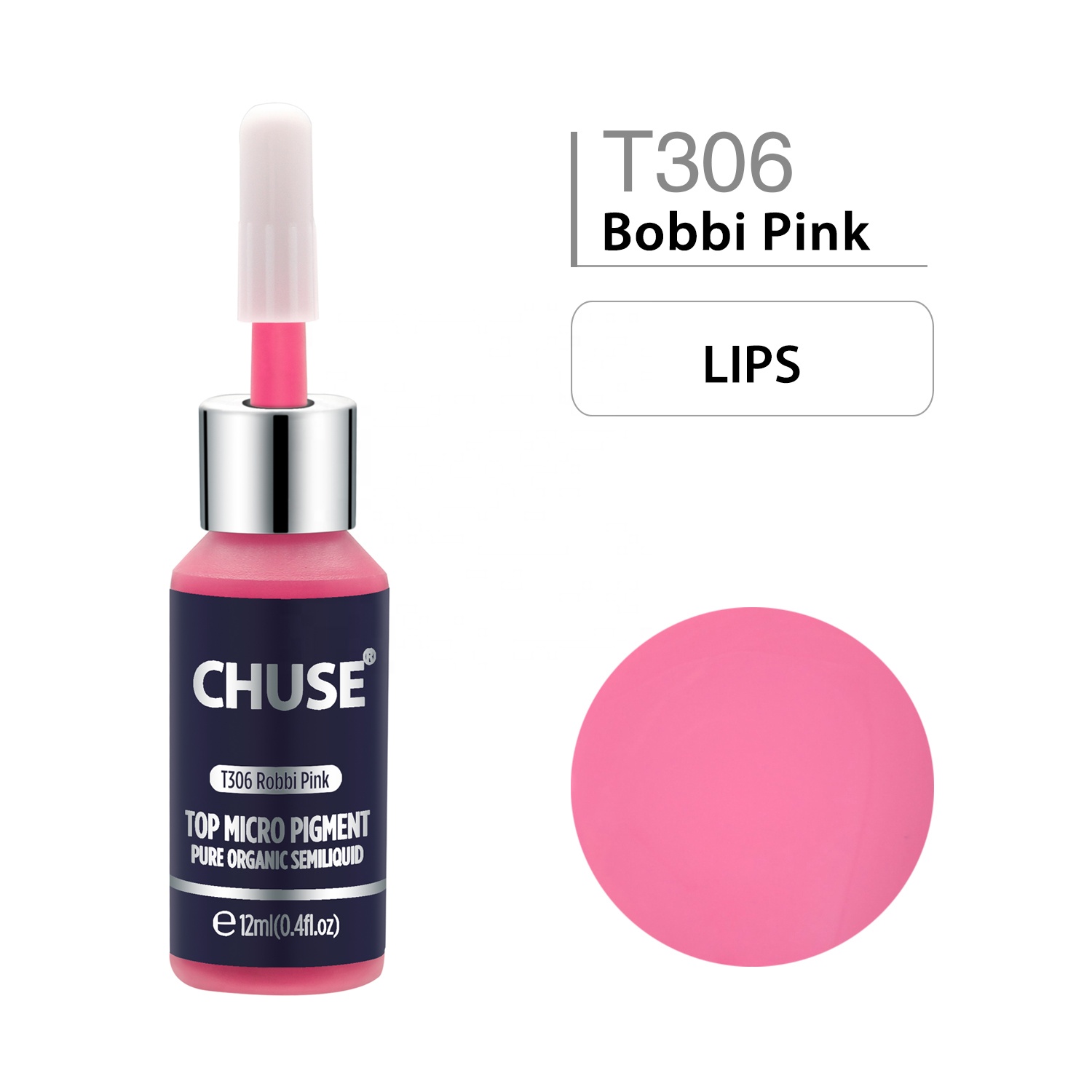 Пигментные чернила для перманентного макияжа губ CHUSE T306 Bobbi Pink