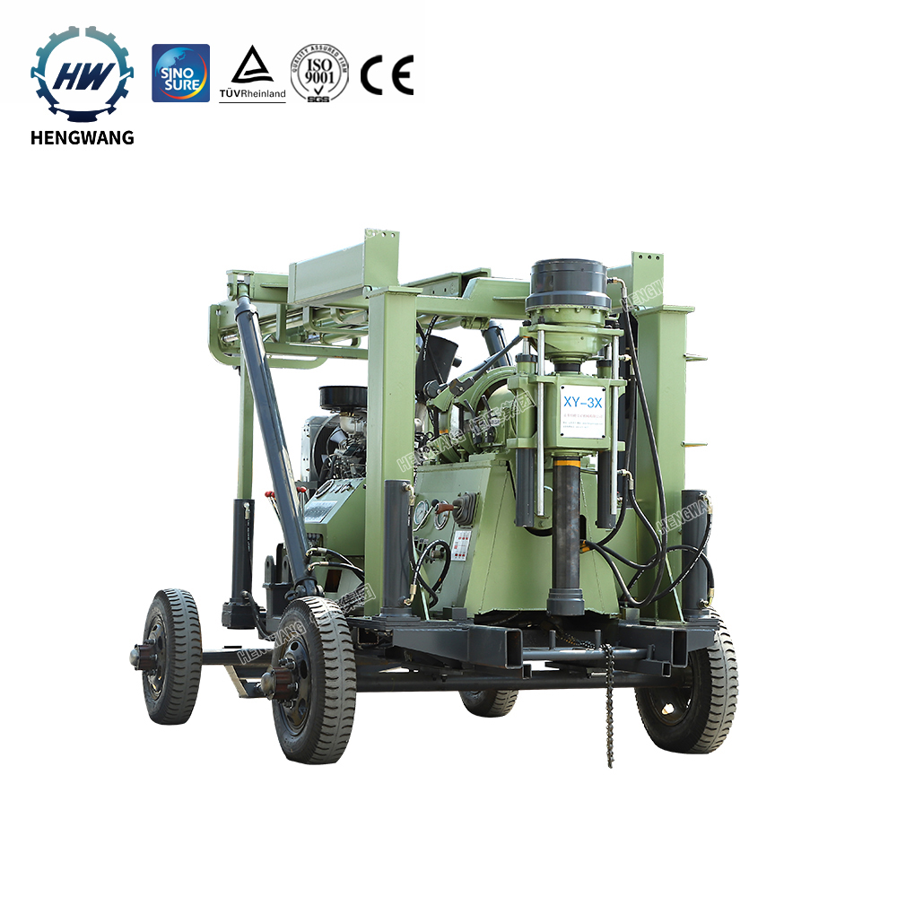 Deep borehole 600m depth deep hydraulic rotary trailer mounted water well drill rig sale prices