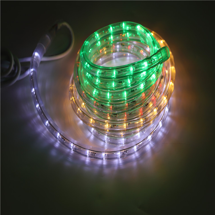 outdoor 220v 10w 50/100m customized length waterproof garden decoration rope led christmas lights