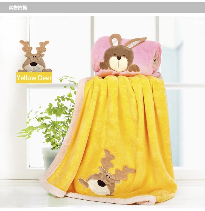 High Quality 100% Polyester Fabric Baby Blanket Flannel Fabric Woven Fabric Baby Bedding Blanket