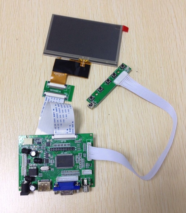 ЖК-Дайвер доска 6 часов все угол tft экран 800x480 1024x600 1280 800x A/D доска