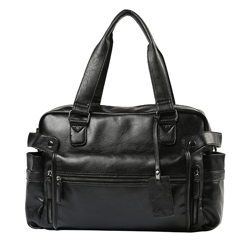 Wholesale korean large capacity casual hand carry travel big hand bag single shoulder bag for men