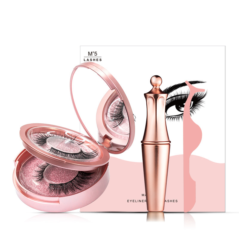 private label real mink magnetic eyelashes applicator with no glue eye liner set and pens no eyeliner eyelashes magnetic wholesa