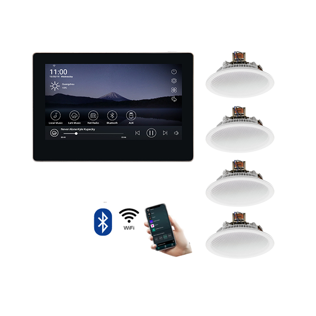 Сенсорный экран пульт дистанционного управления беспроводной Multiroom WiFi Bluetooth фоновая музыка умный дом в стене усилитель