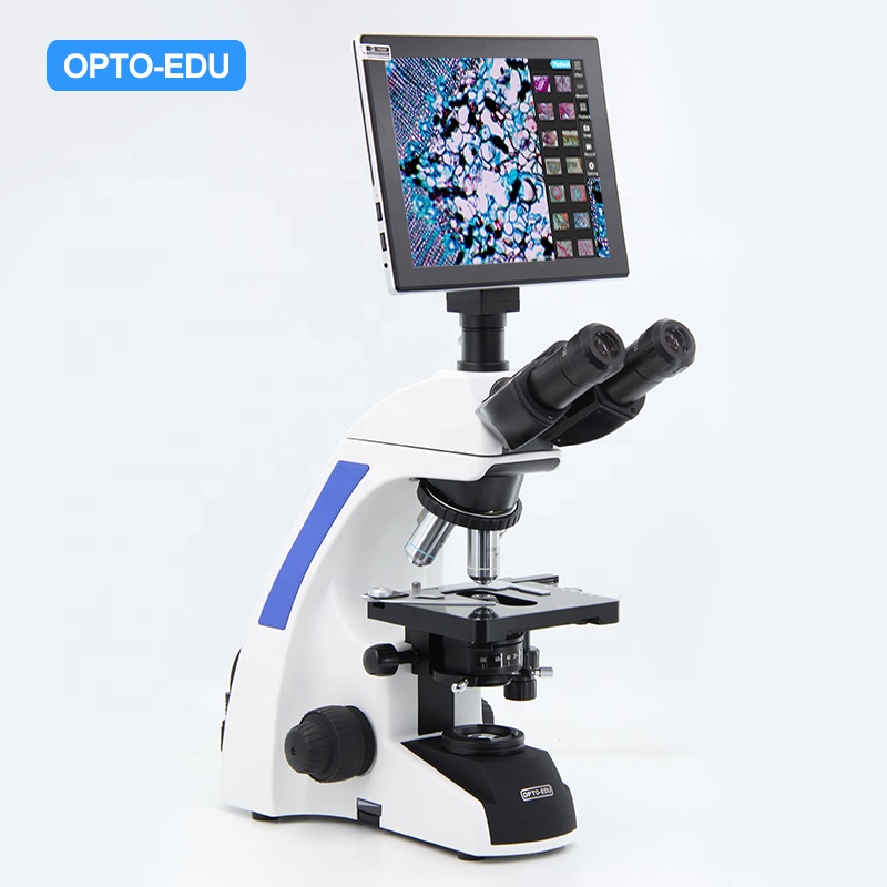 OPTO-EDU A33.1502 профессиональный светодиодный оптический видео Lcd Тринокулярный цифровой микроскоп