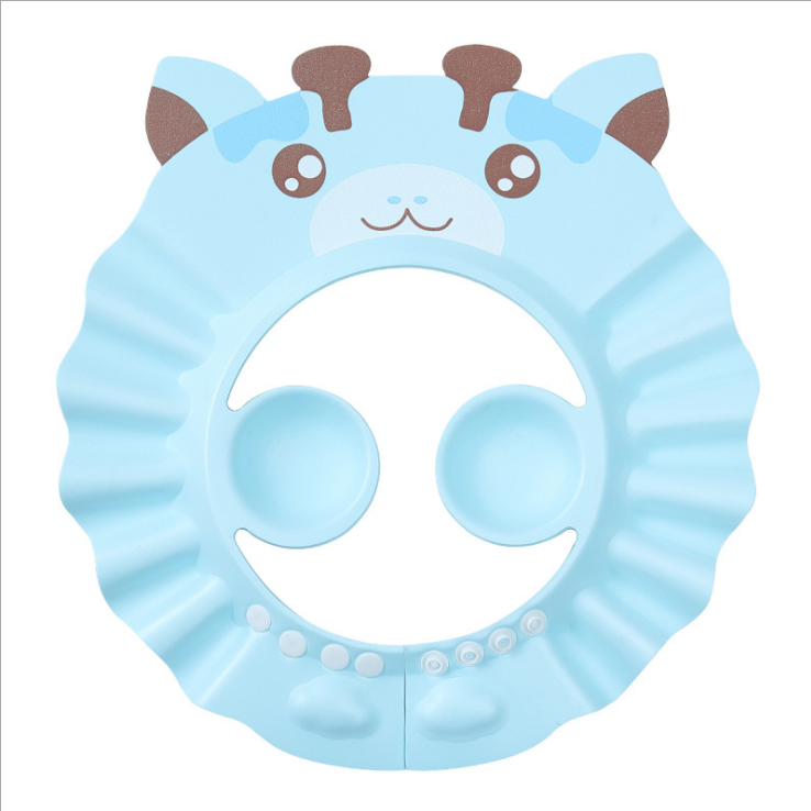 Baby bath cap Eva foam ear eye protection shampoo Shower hat waterproof foldable size adjustable