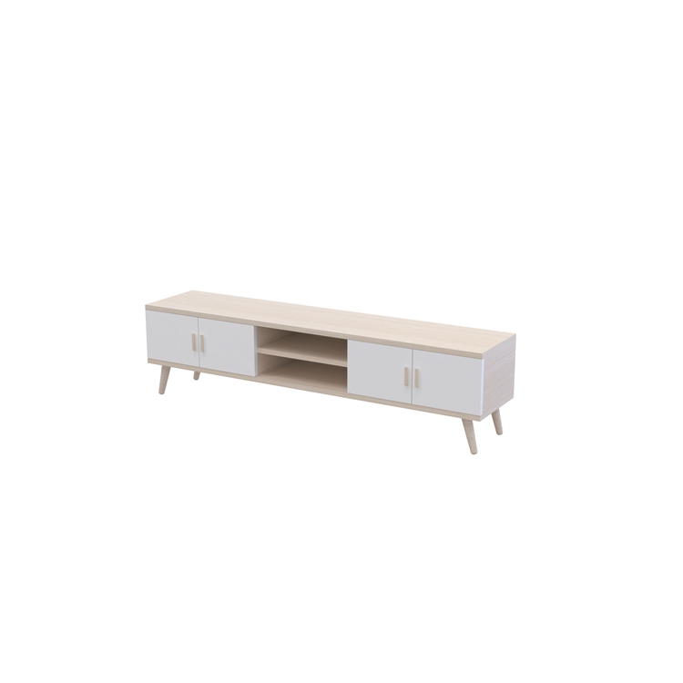 OEM China factory modern simple designs living room wood TV cabinet with solid legs