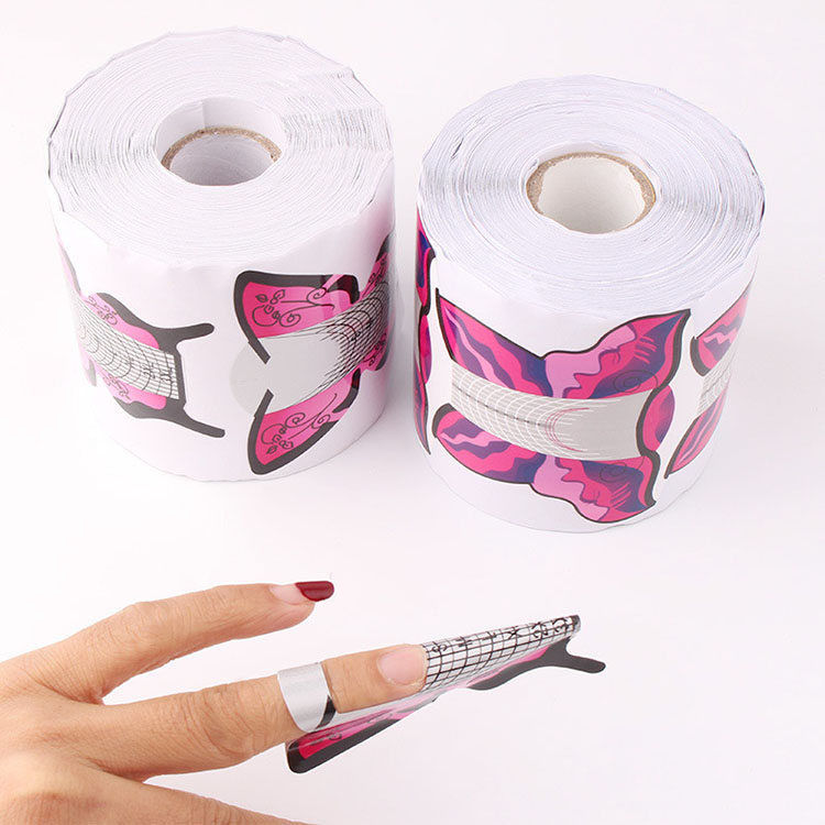 300Pcs Professional High Quality Nail Art Tips Extension Forms UV Gel Butterfly shape Paper Nail Art Extension Forms