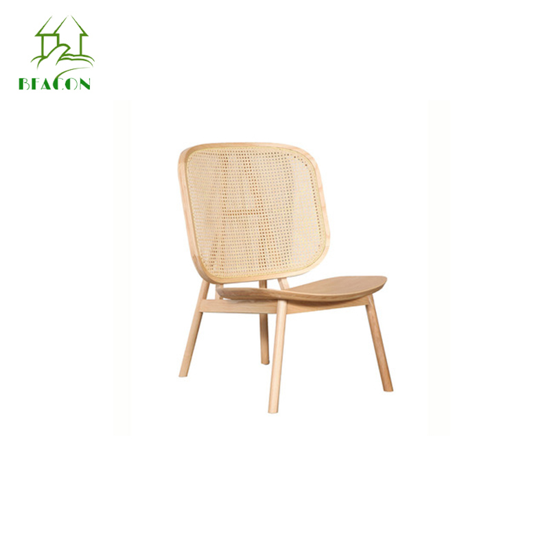 Best selling Nordic modern office furniture natural ash wood frame rattan cane dining chair