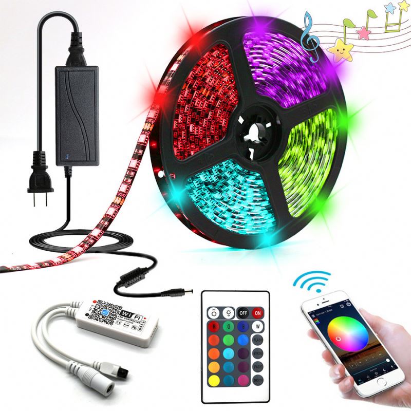 Гибкая СВЕТОДИОДНАЯ лента SMD 5050 Rgb, 12 В постоянного тока, 5 м, 10 м, до 20 м, 3 м