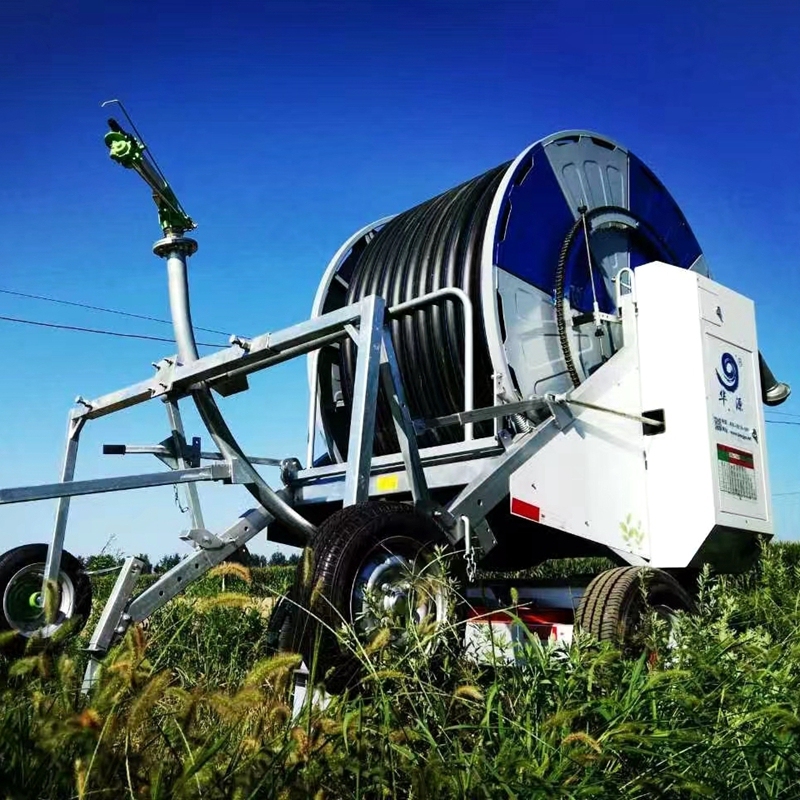 Farm Irrigation System Travelling Hose Reel Sprinkler Irrigation Machine Equipment With Big Rain Gun Sprinkler
