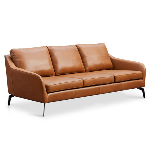 Foshan Factory business area waiting room leather sofa modern 1/3 seats executive furniture office sofa