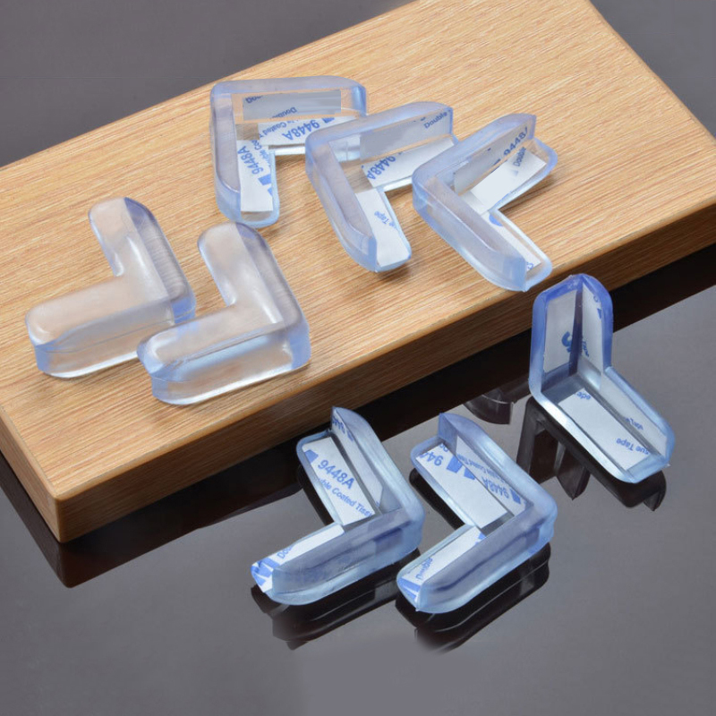 Safety first table edge bumper silicone L shape transparent edge protection cover plastic corner guard protector for babies