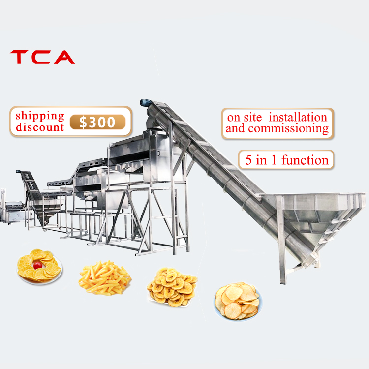 100-500kg/h SUS 304 potatoes chips making machine production line of potato chips machinery to make potato chips