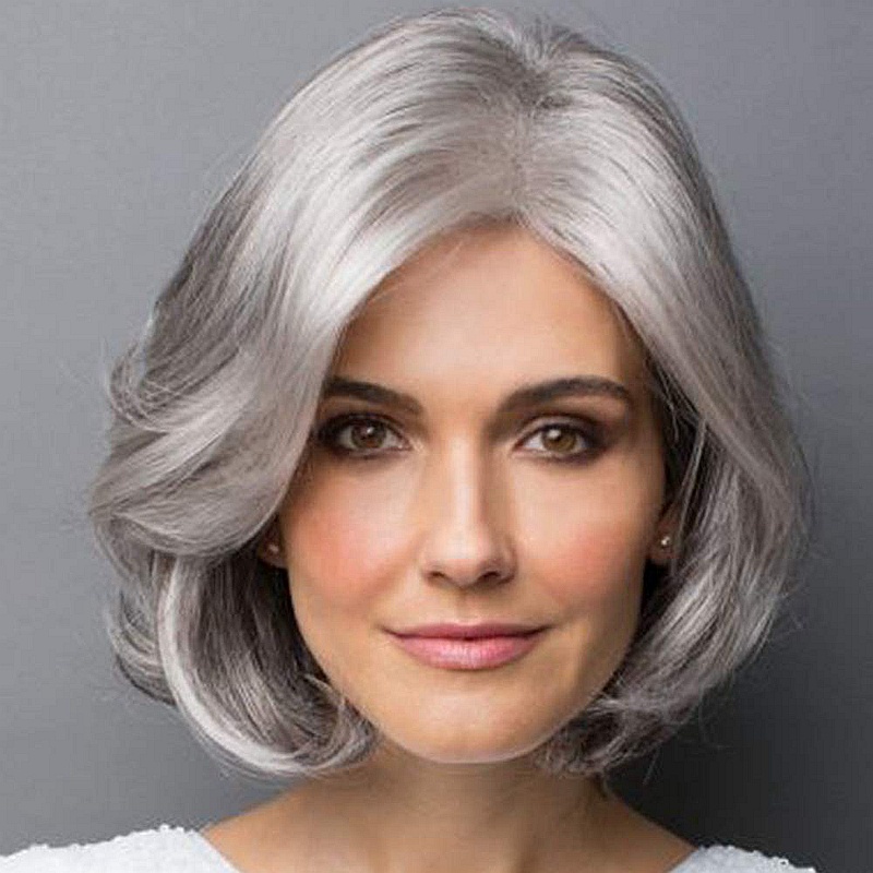 Heat Resistant High Fiber Synthetic Curly Short Hair Wig for European Women with High Quality Premium Front Lace