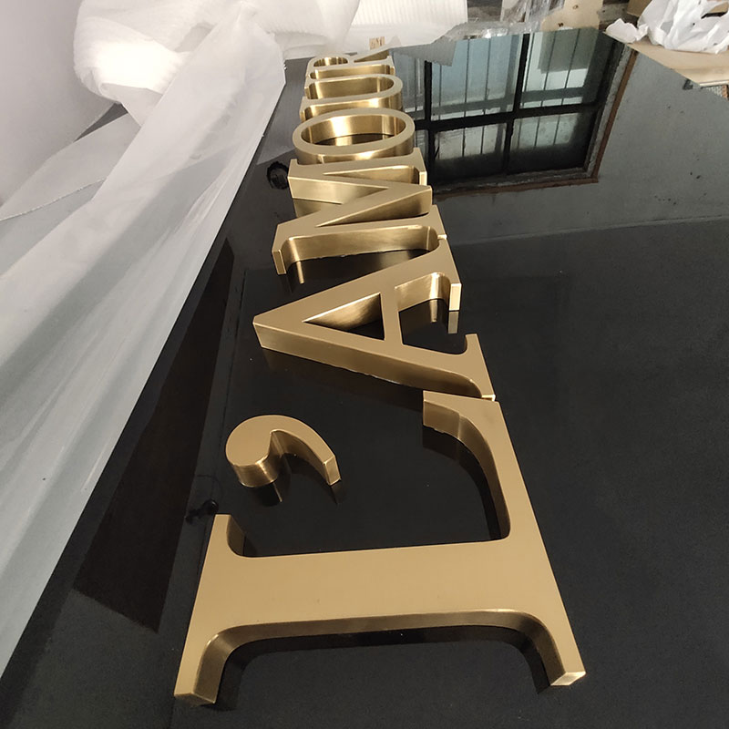 3D металлические знаки для фойе из нержавеющей стали