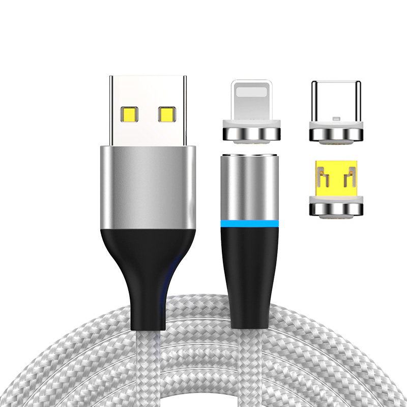 Vnew горячая Распродажа Plug and play 3A Быстрая зарядка и передача данных 3 порта Магнитный кабель с Micro/8pin/Type C
