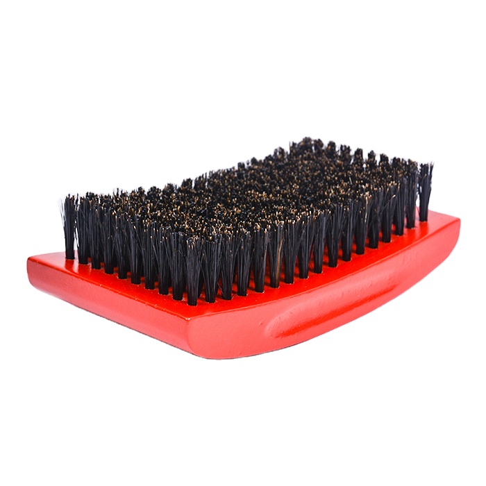 Private label square shape Wooden boars bristle hair shaving beard brush boar