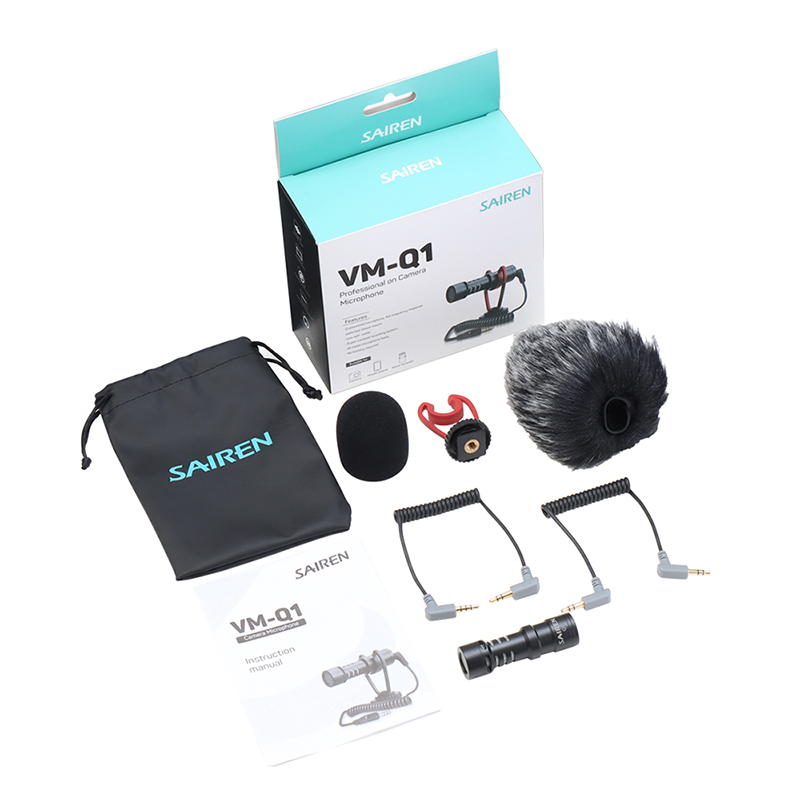 Ulanzi Sairen VM-Q1 направленный микрофон совместим с цифровой камерой/DSLR/смартфоном
