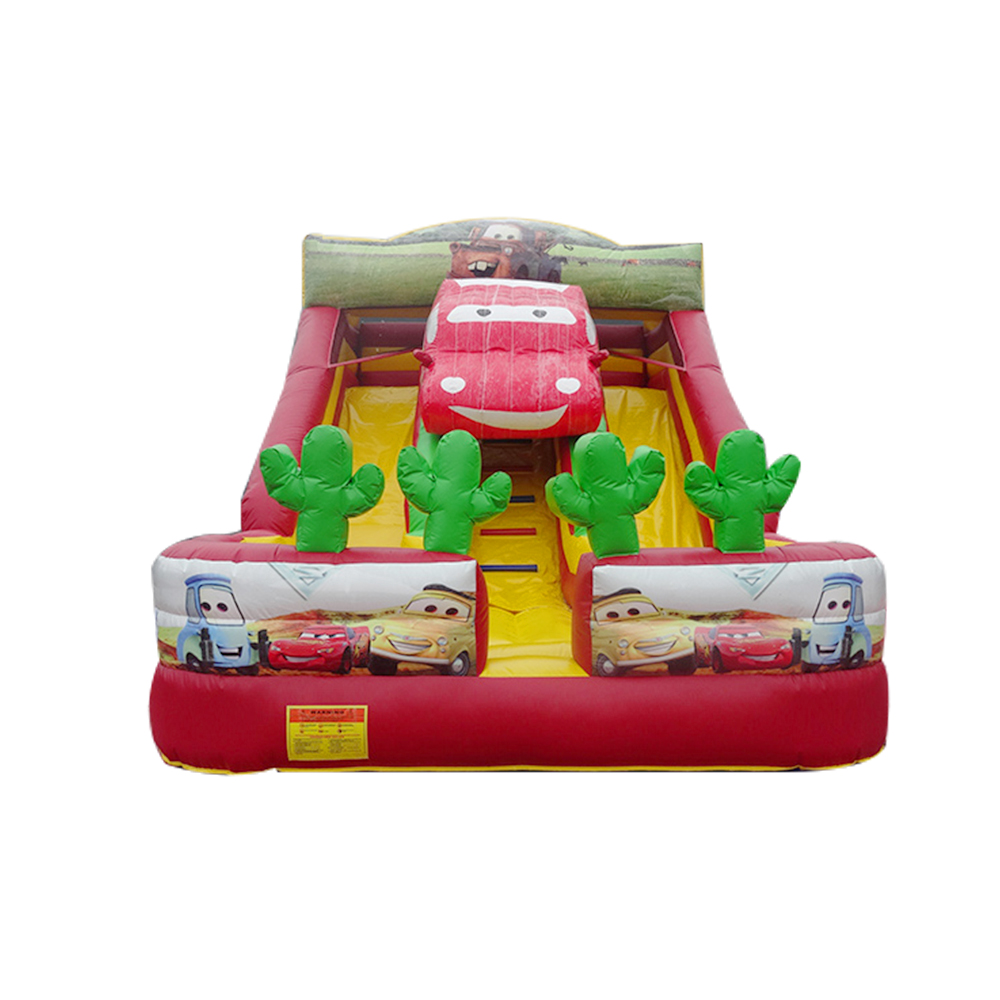 Factory directly Hot sale car style huge inflatable slides with good price