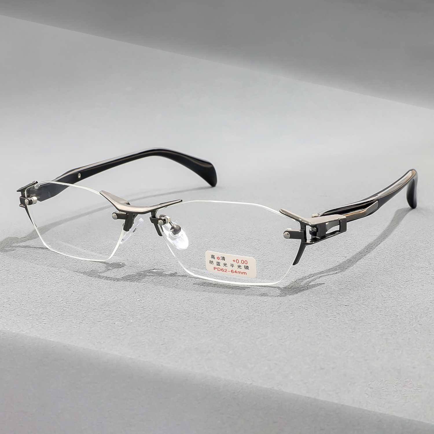 Cross-border Business Light Luxury Frameless Trim Simple Personality Reading Glasses Men's Ultra-light Convenient Glasses181 801