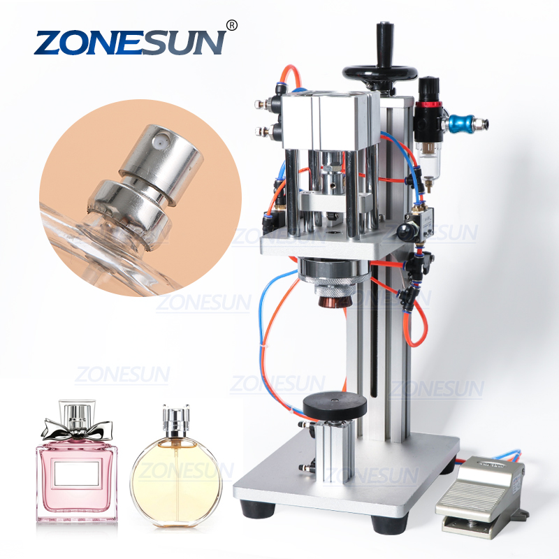ZONESUN ZS-YG08 духи гофрировочная машина для укупорки металлический колпачок пресс машина для укупорки машина